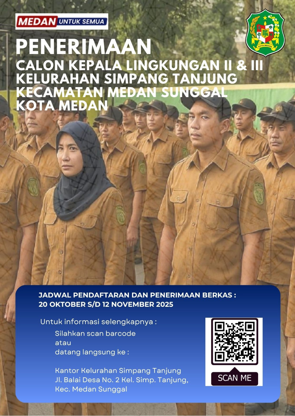 Penerimaan Calon Kepala Lingkungan II & III Kelurahan Simpang Tanjung Kecamatan Medan Sunggal Kota Medan