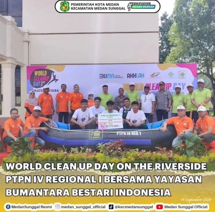 Pelaksanaan World Clean Up Day Di Kelurahan Simpang Tanjung